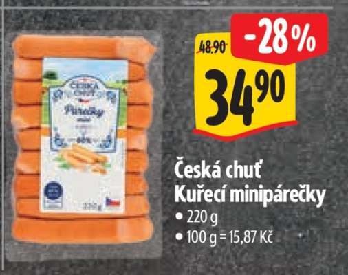 Česká chuť Kuřecí minipárečky