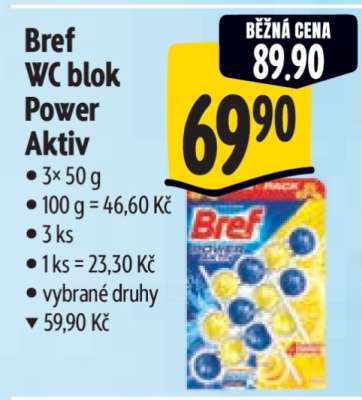 Bref WC blok Power aktiv