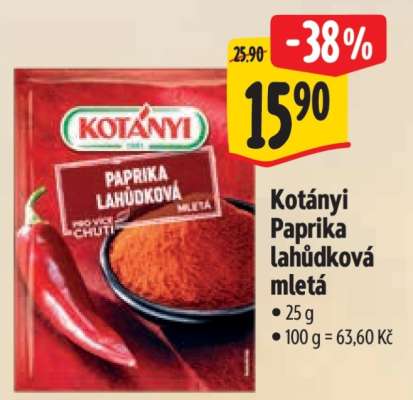 Kotányi Paprika lahůdková mletá