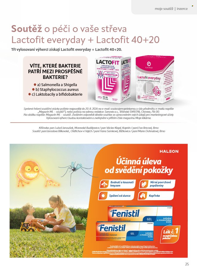 Leták mojelekarna.cz - 1. 7. 2026 - 31. 8. 2026. Strana 27