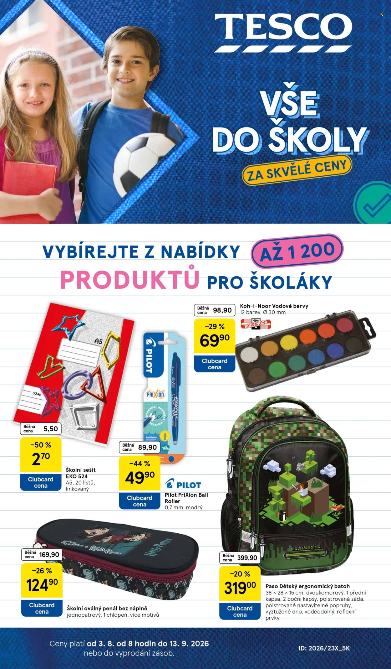 Leták TESCO hypermarket - 3. 8. 2026 - 13. 9. 2026. Strana 1