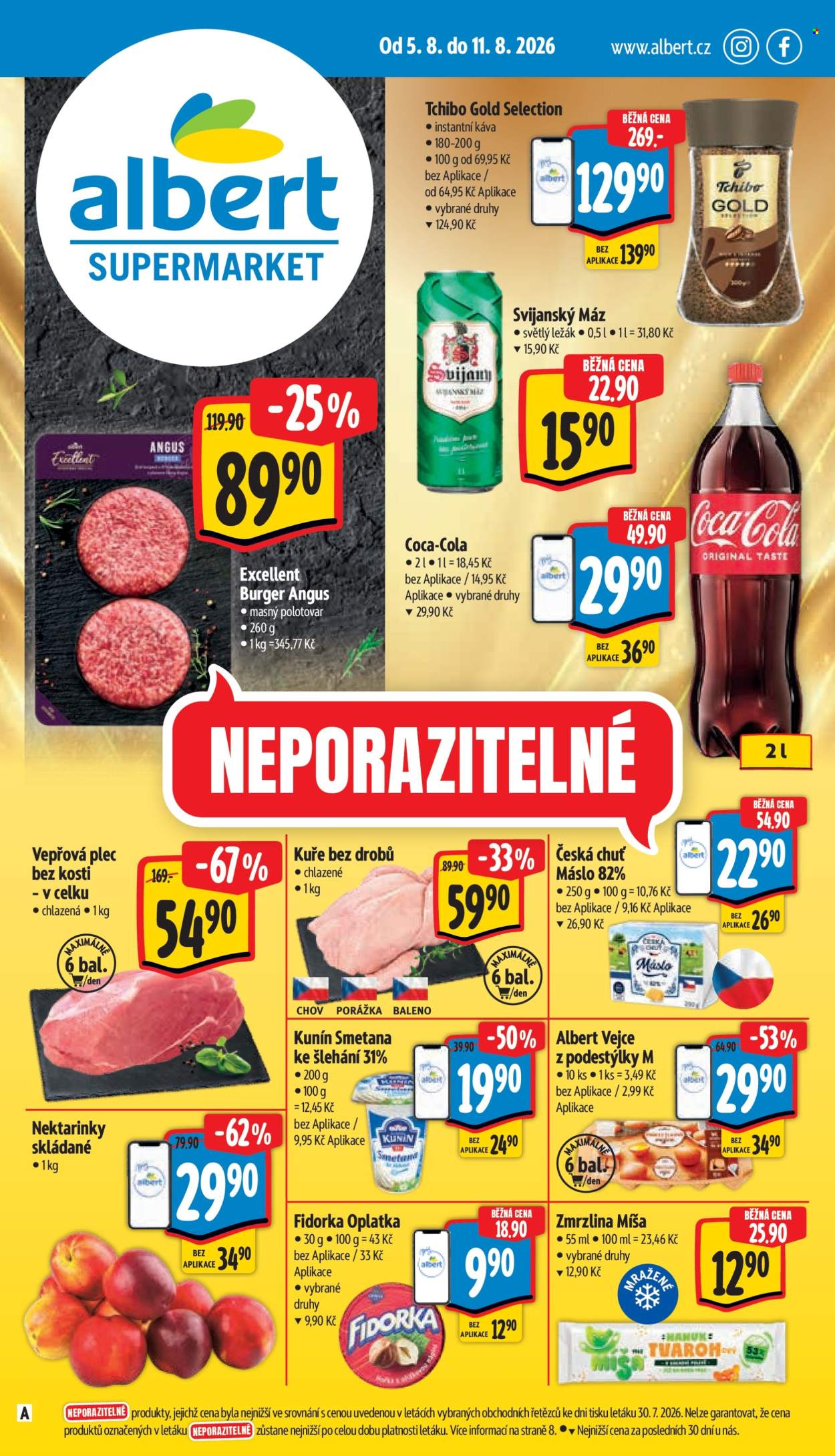 Leták Albert Supermarket - 5. 8. 2026 - 11. 8. 2026. Strana 1