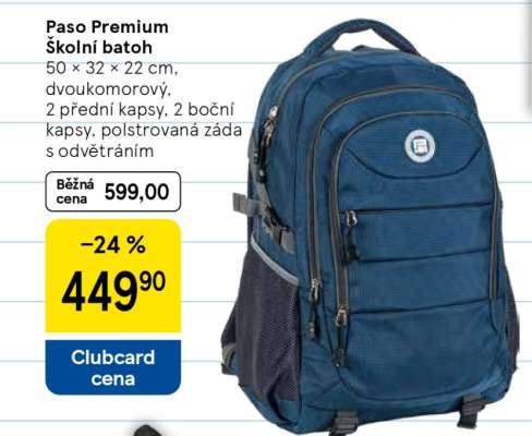 Paso Premium Školní batoh