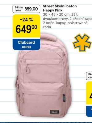 Street Školní batoh Happy Pink