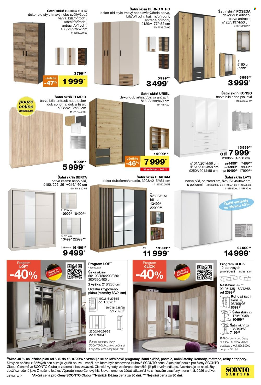 Leták SCONTO NÁBYTEK - 5. 8. 2026 - 25. 8. 2026. Strana 3
