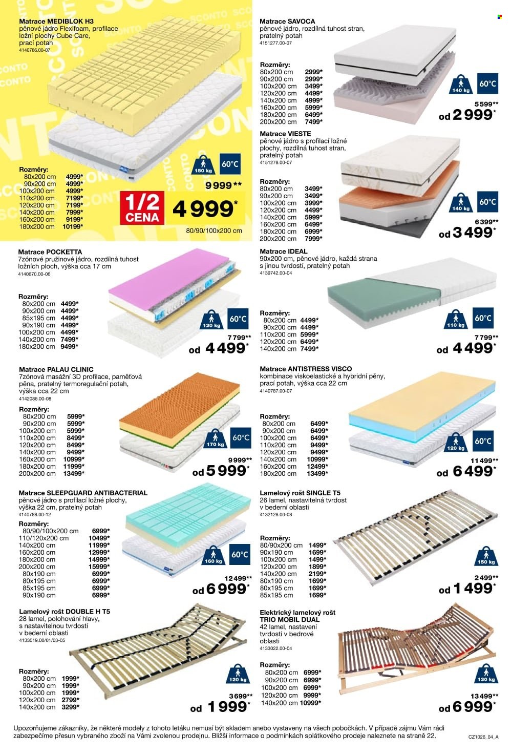 Leták SCONTO NÁBYTEK - 5. 8. 2026 - 25. 8. 2026. Strana 4