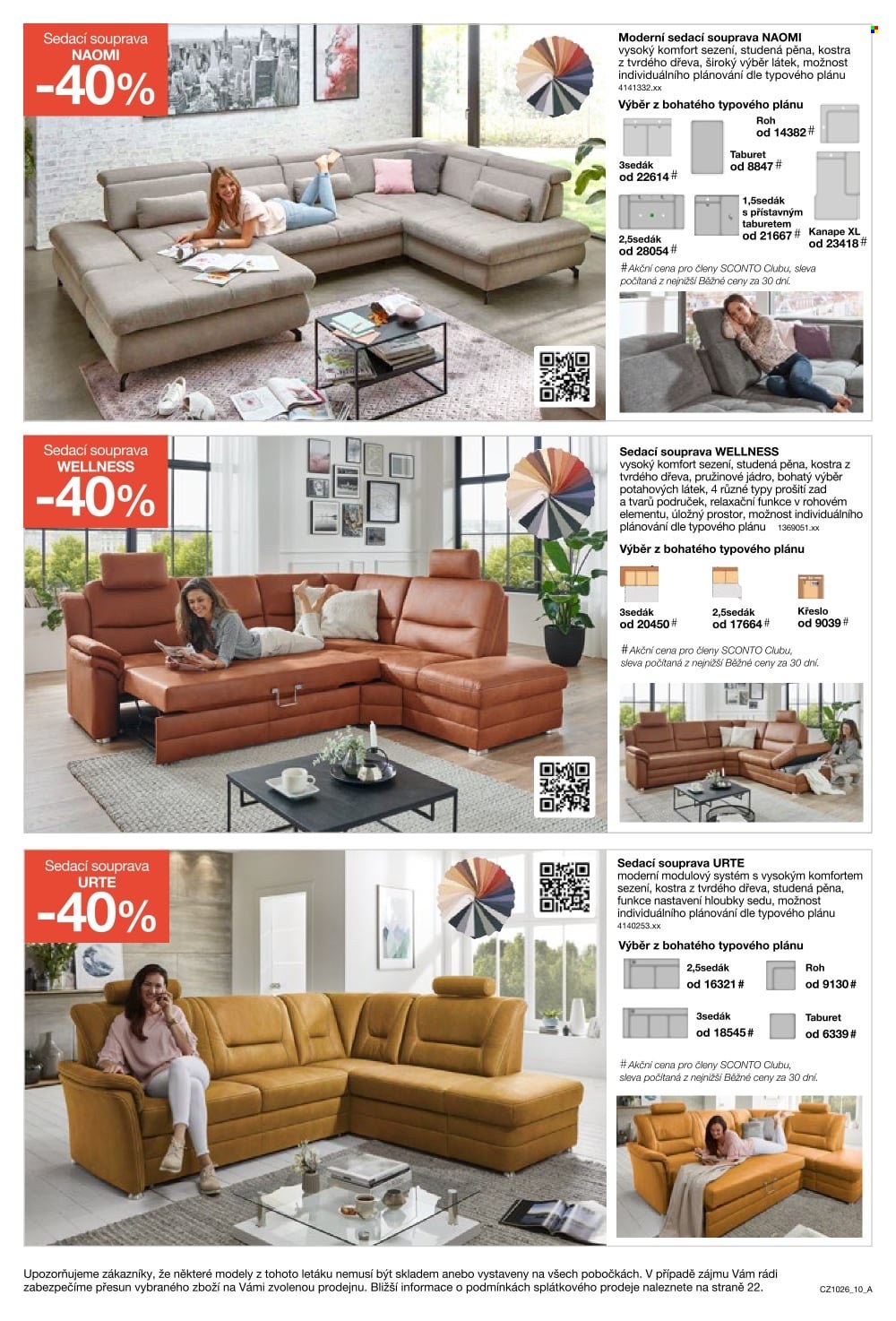 Leták SCONTO NÁBYTEK - 5. 8. 2026 - 25. 8. 2026. Strana 10