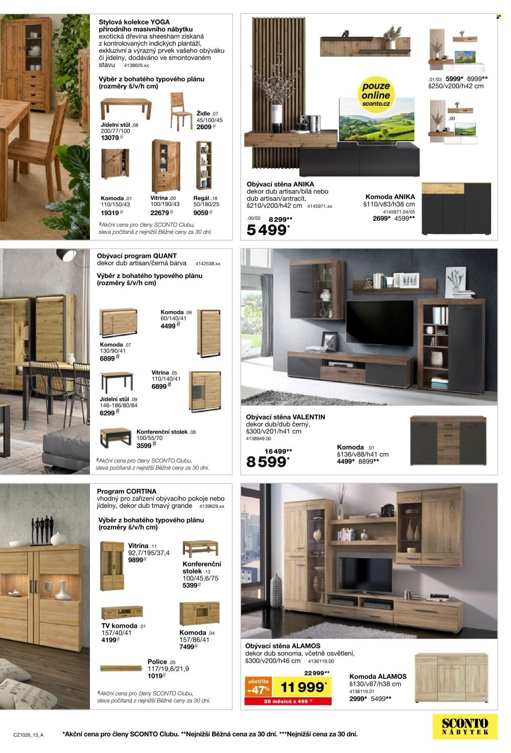 Leták SCONTO NÁBYTEK - 5. 8. 2026 - 25. 8. 2026. Strana 13