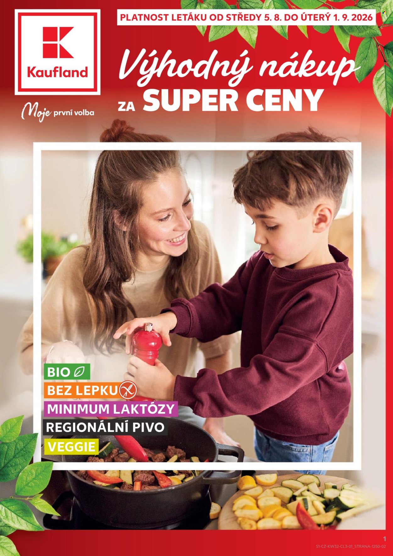 Leták Kaufland - 5. 8. 2026 - 1. 9. 2026. Strana 1