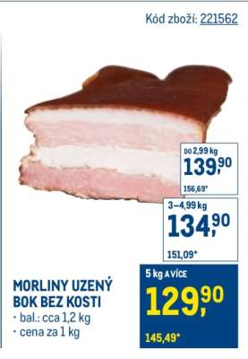 MORLINY UZENÝ BOK BEZ KOSTI