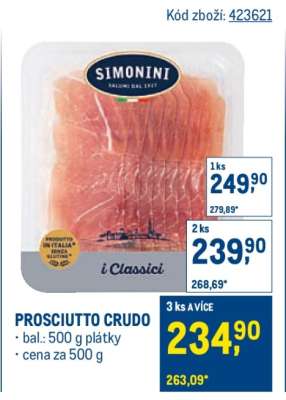 Prosciutto crudo