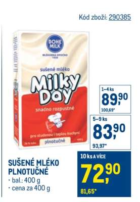 SUŠENÉ MLÉKO PLNOTUČNÉ