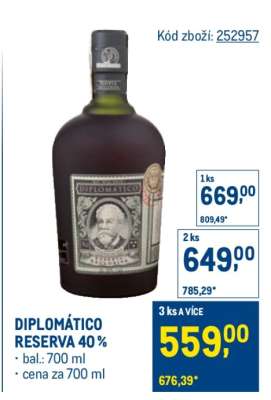 DIPLOMÁTICO RESERVA 40 %