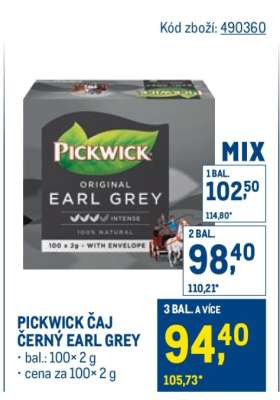 PICKWICK ČAJ ČERNÝ EARL GREY