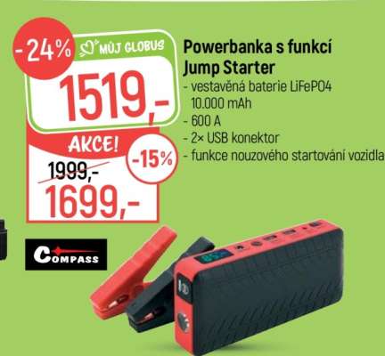 Powerbanka s funkcí Jump Starter