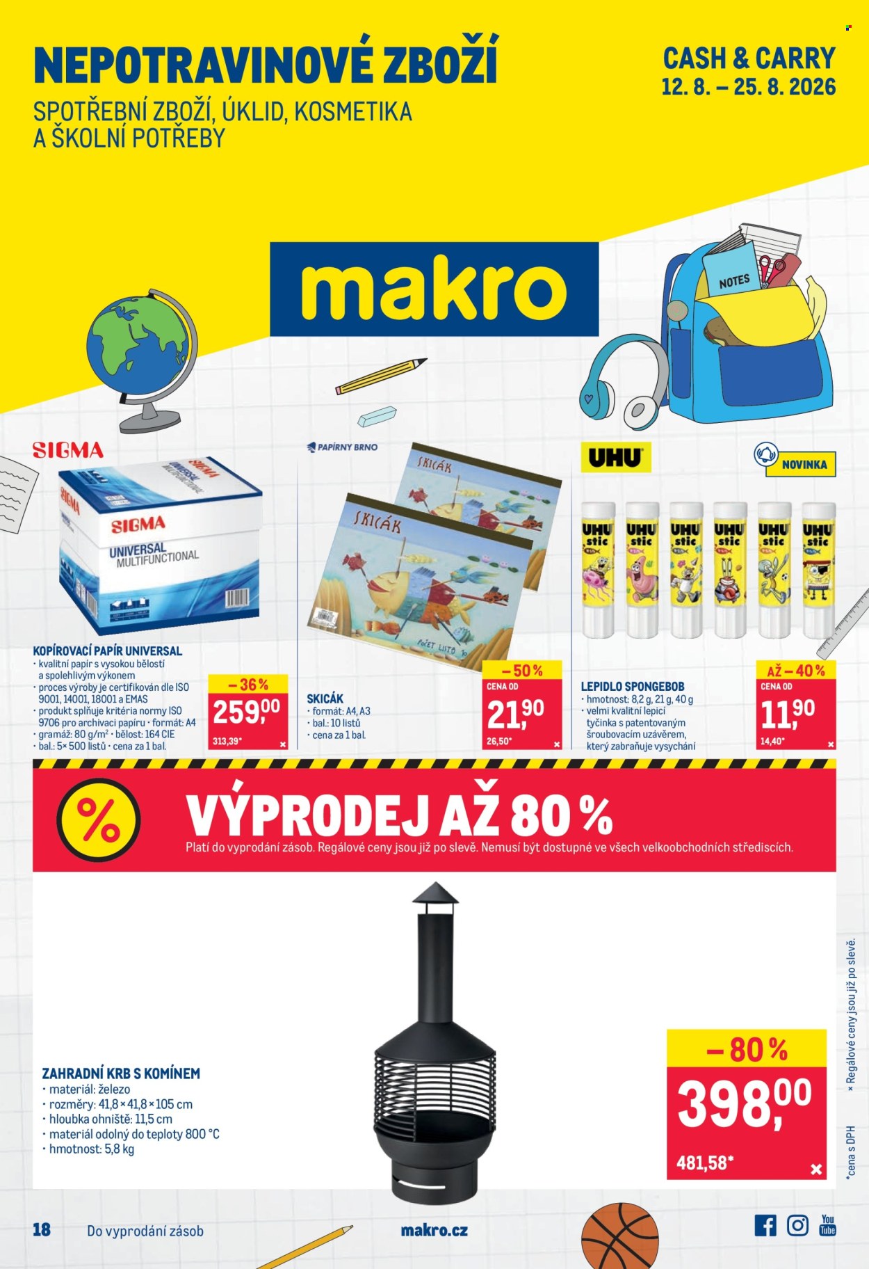 Leták MAKRO - 12. 8. 2026 - 25. 8. 2026. Strana 1