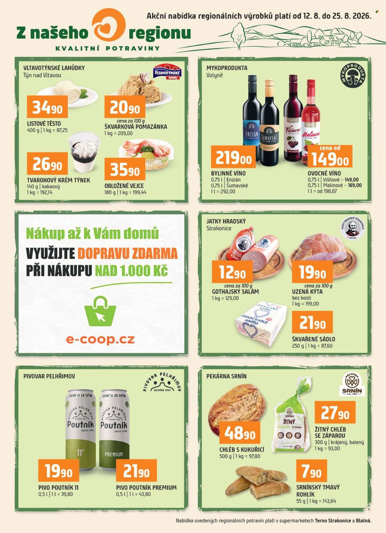 Leták coop TERNO - 12. 8. 2026 - 25. 8. 2026. Strana 1
