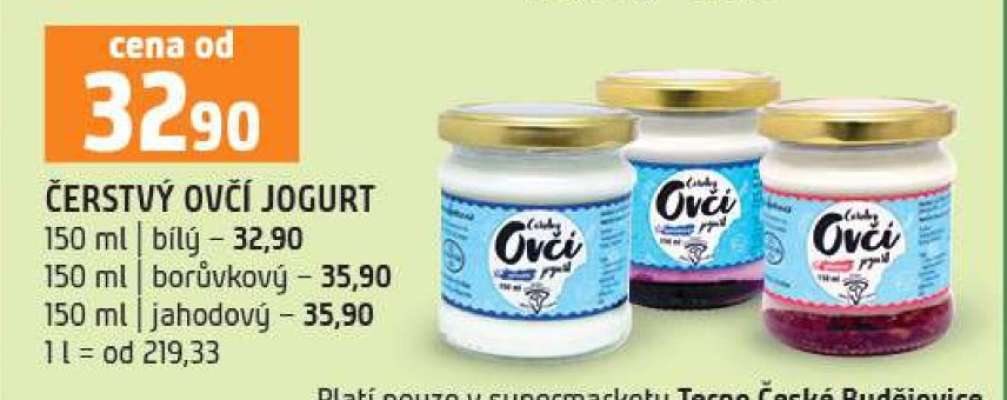 ČERSTVÝ OVČÍ JOGURT