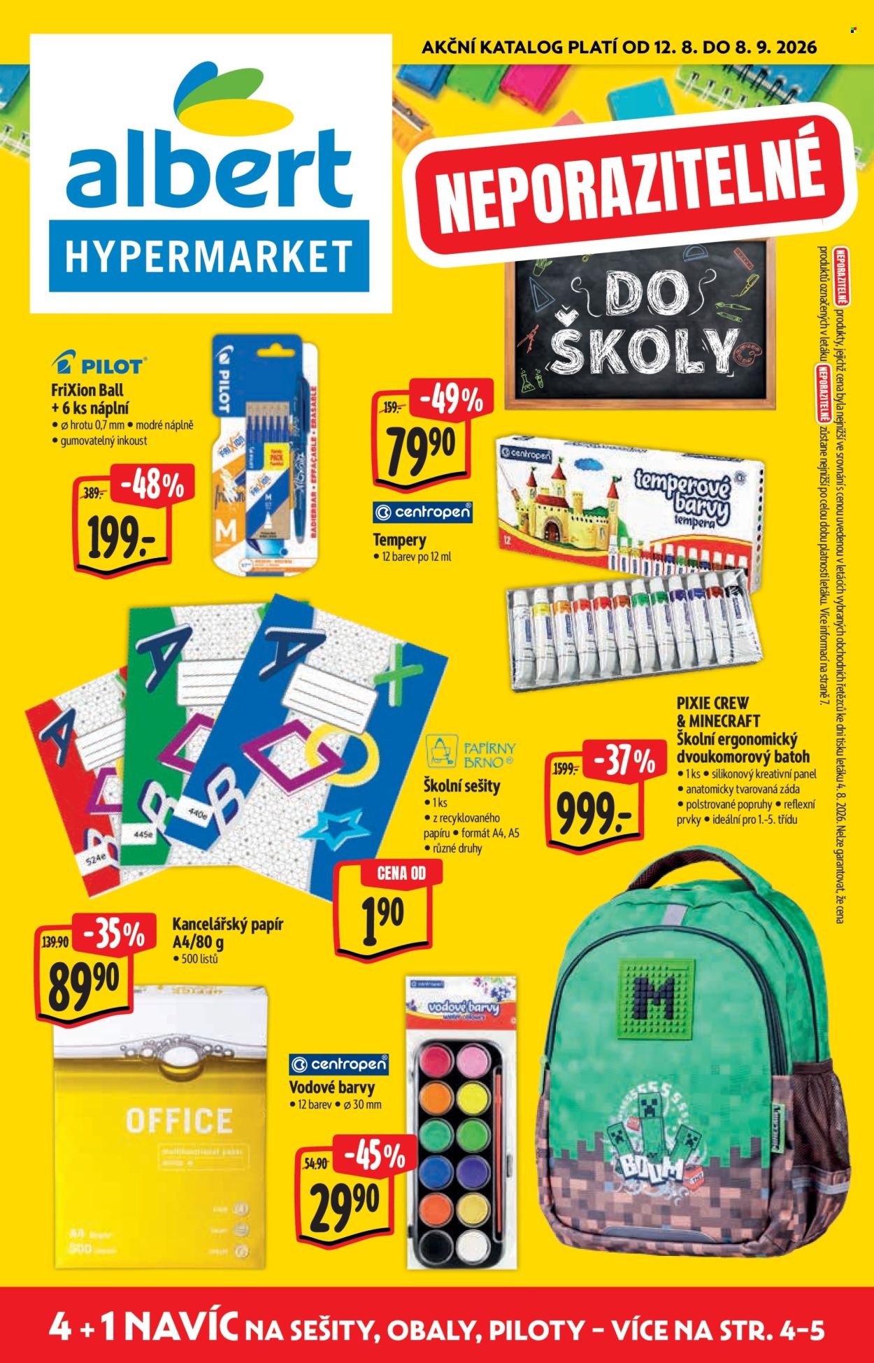 Leták Albert Hypermarket - 12. 8. 2026 - 8. 9. 2026. Strana 1
