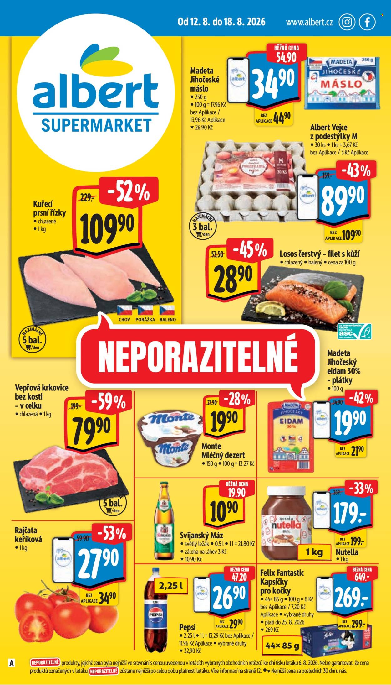 Leták Albert Supermarket - 12. 8. 2026 - 18. 8. 2026. Strana 1