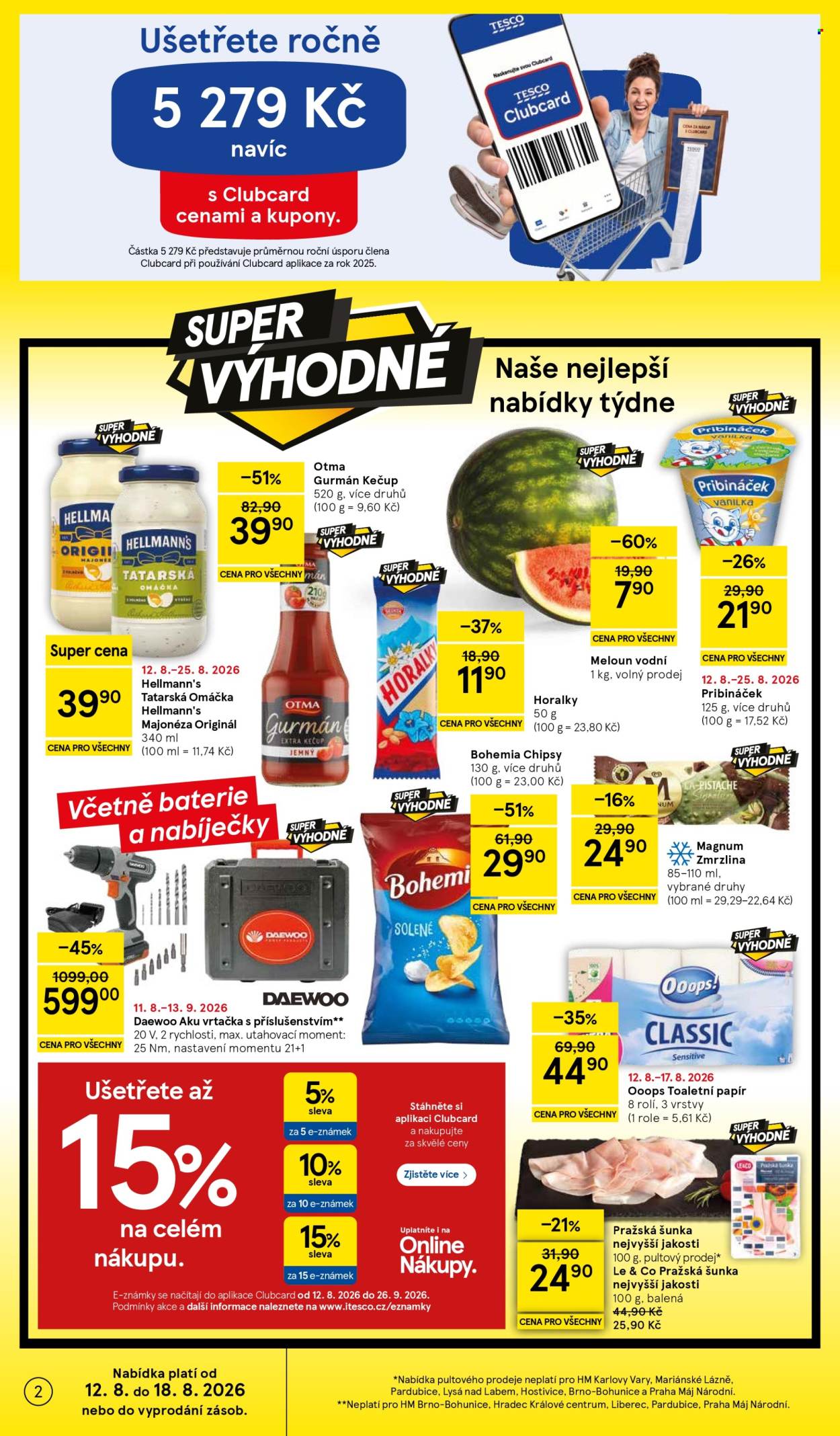 Leták TESCO - 12. 8. 2026 - 18. 8. 2026. Strana 2