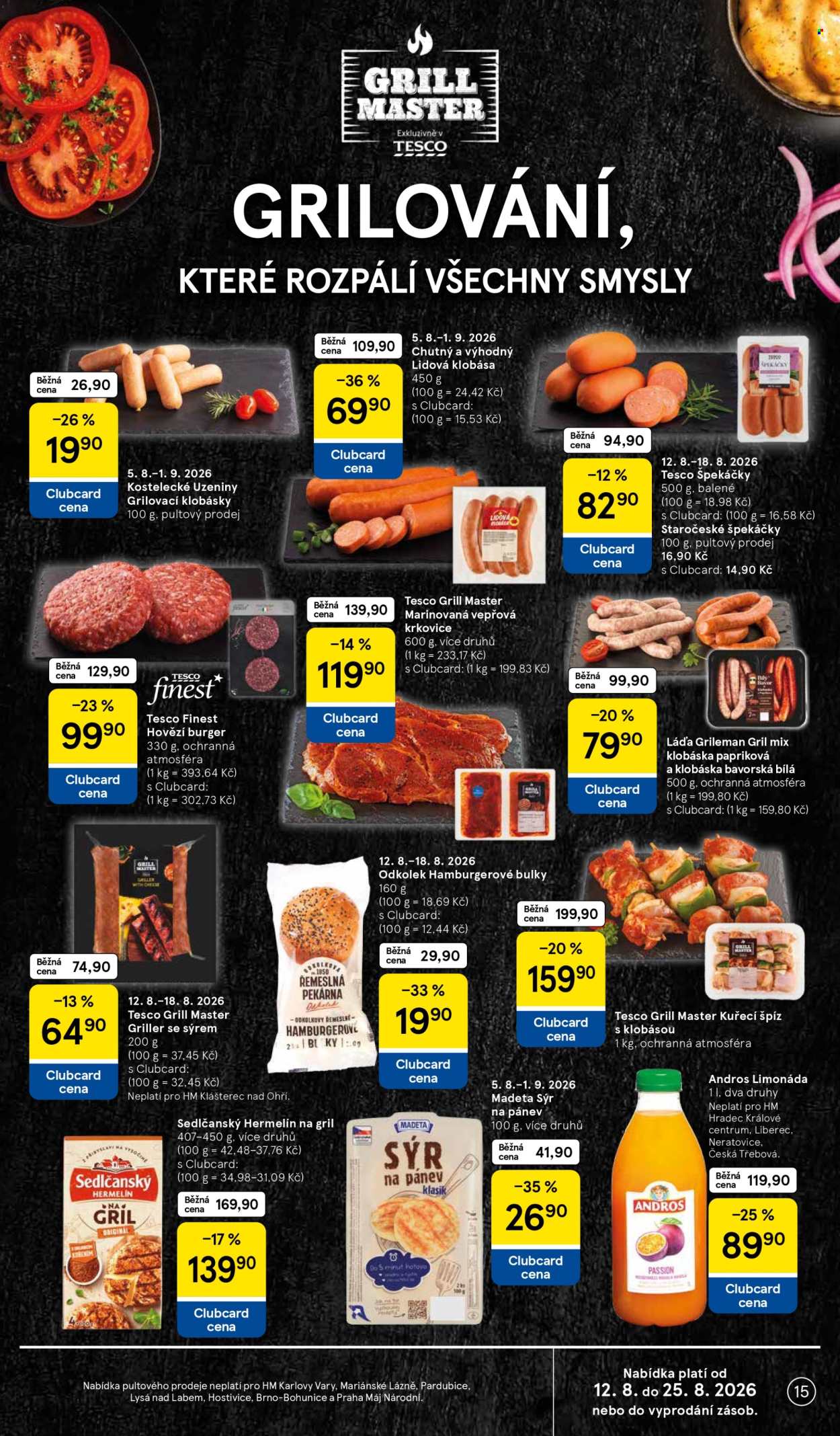 Leták TESCO - 12. 8. 2026 - 18. 8. 2026. Strana 15