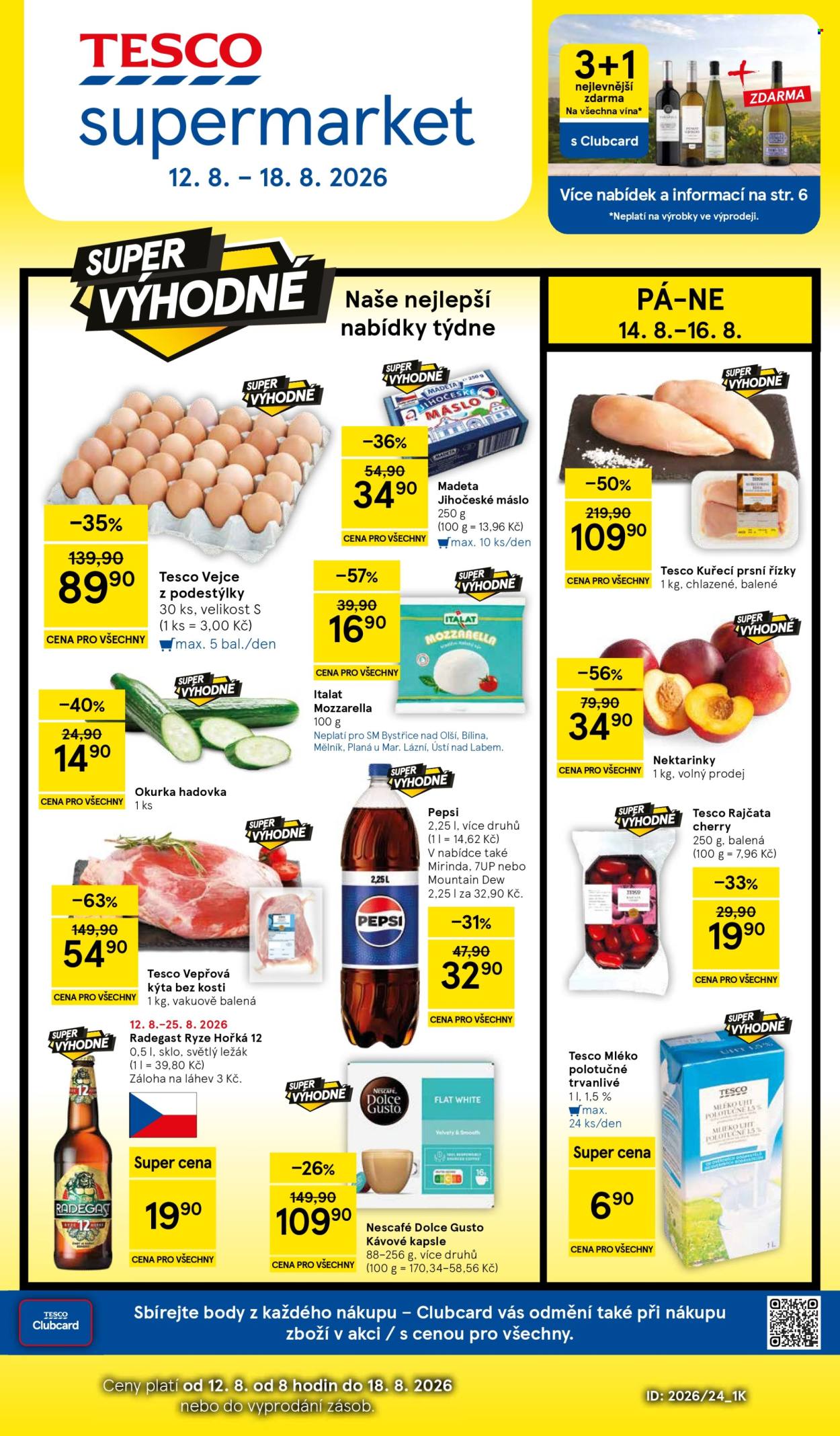 Leták TESCO supermarket - 12. 8. 2026 - 18. 8. 2026. Strana 1