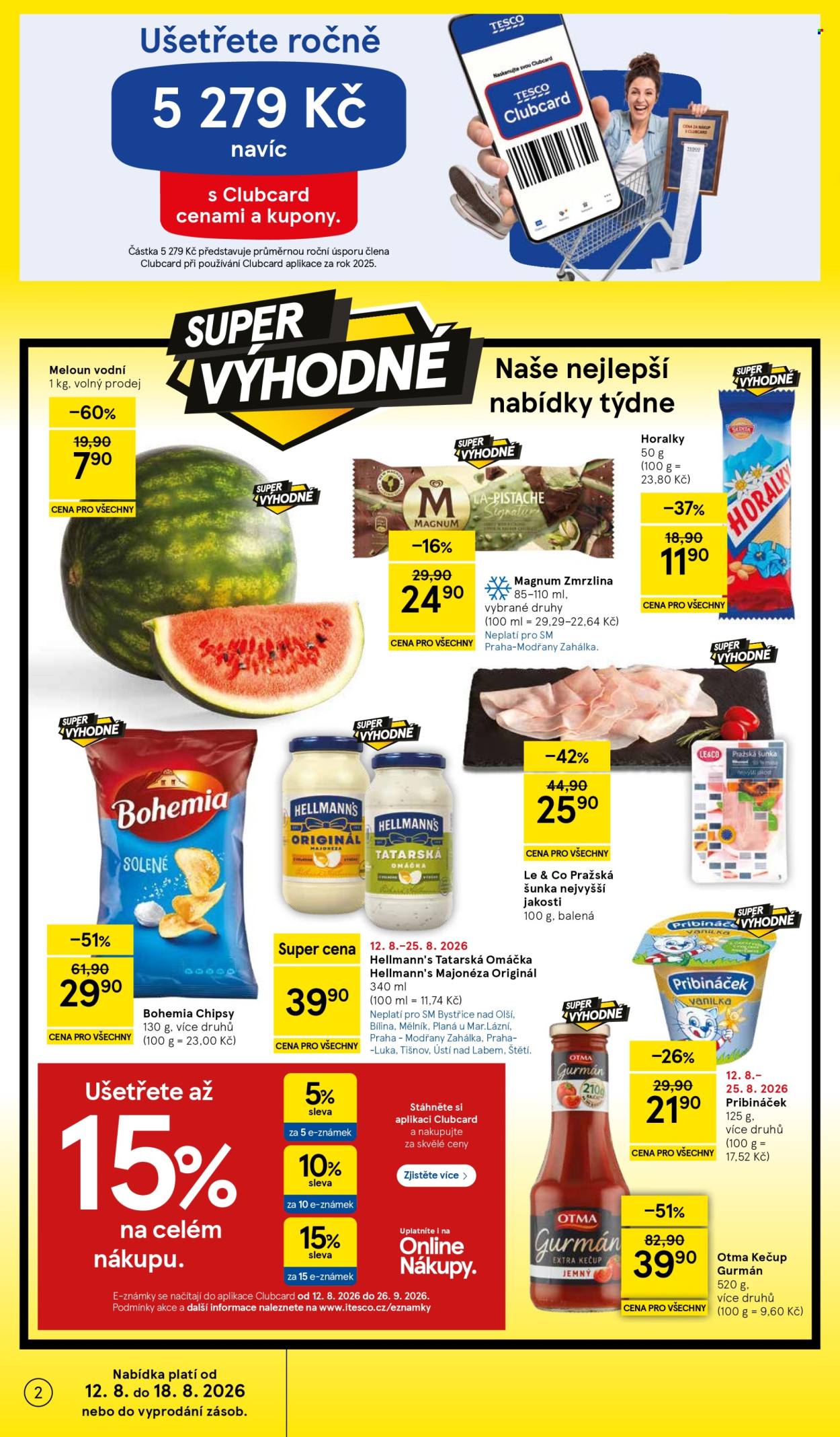Leták TESCO supermarket - 12. 8. 2026 - 18. 8. 2026. Strana 2