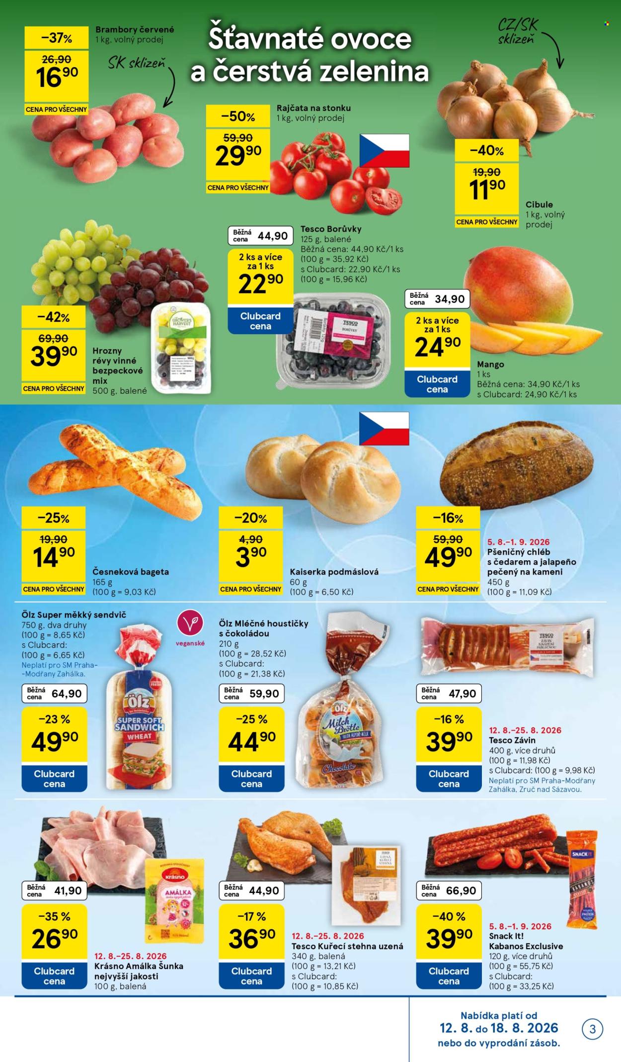 Leták TESCO supermarket - 12. 8. 2026 - 18. 8. 2026. Strana 3
