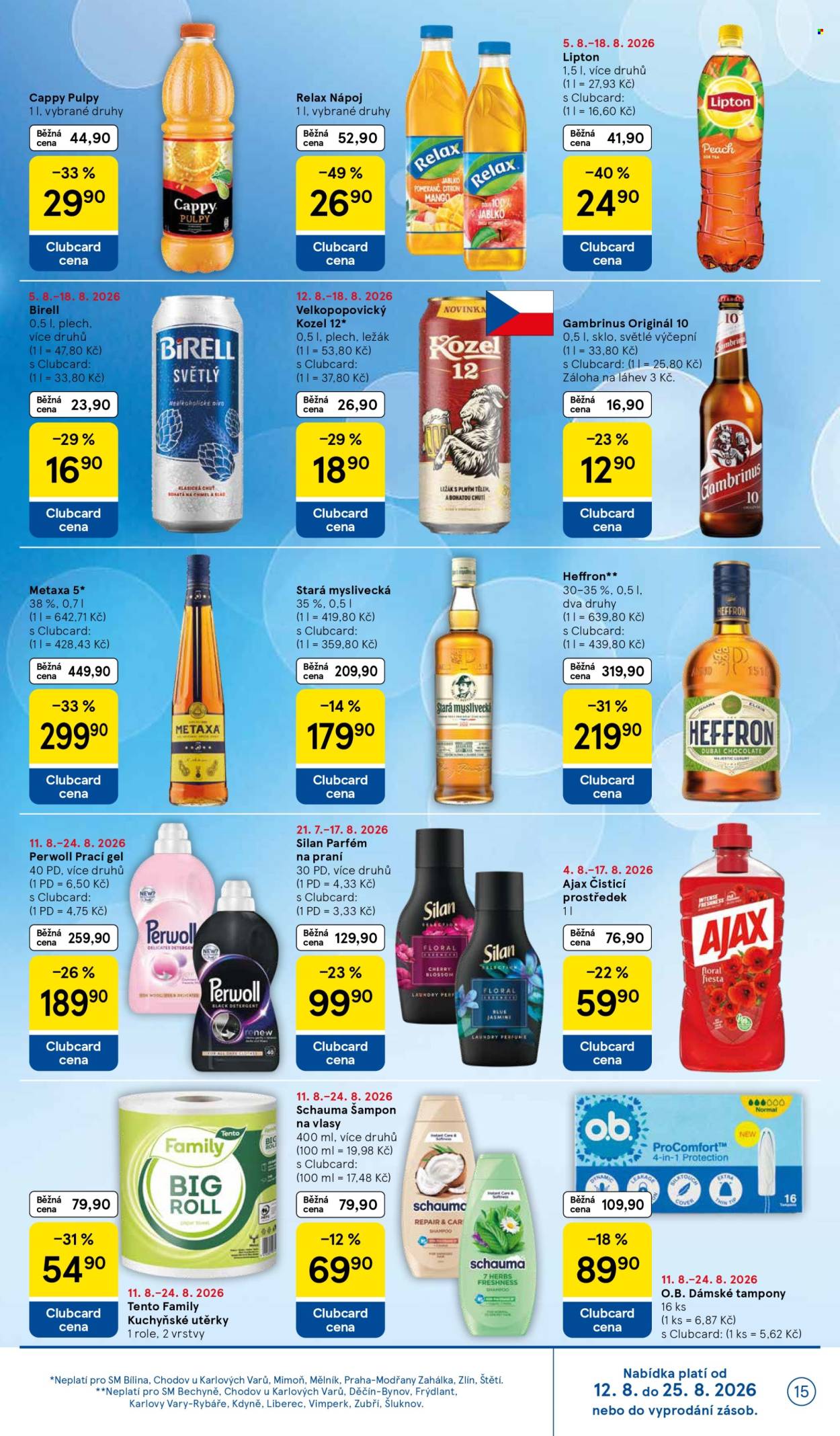 Leták TESCO supermarket - 12. 8. 2026 - 18. 8. 2026. Strana 15