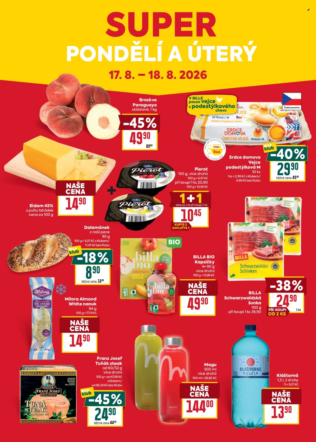 Leták BILLA - 12. 8. 2026 - 18. 8. 2026. Strana 8