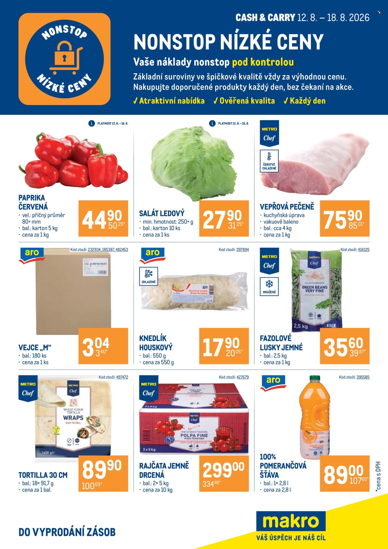 Leták MAKRO - 12. 8. 2026 - 18. 8. 2026. Strana 1
