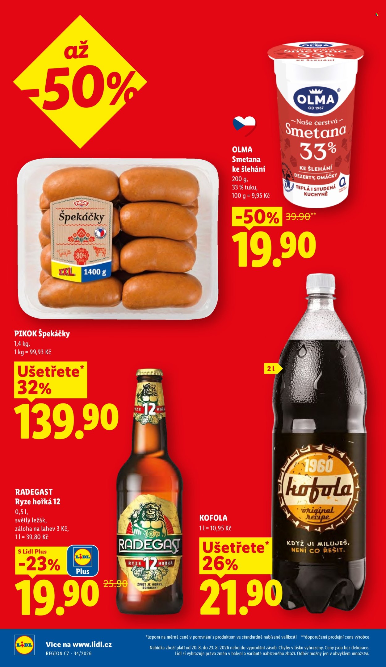 Leták Lidl - 20. 8. 2026 - 23. 8. 2026. Strana 2