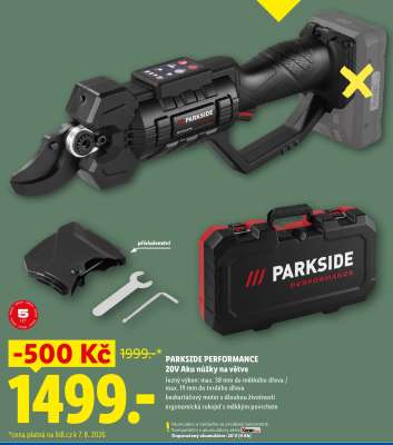 PARKSIDE PERFORMANCE 20V Aku nůžky na větve