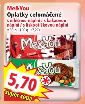Me&You Oplatky celomáčené