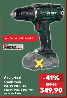Aku vrtačí šroubovák PABS 20-Li I9