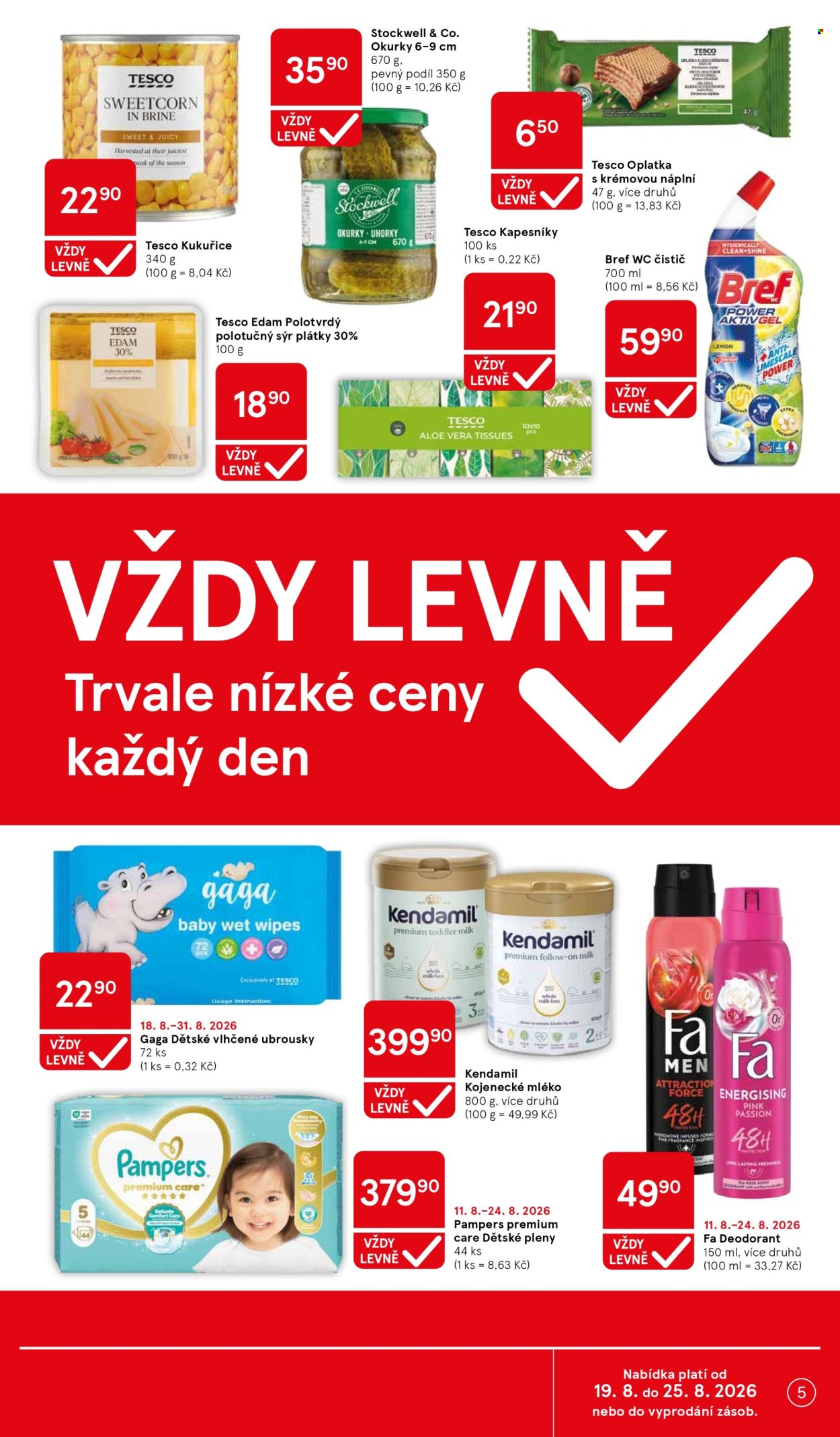 Leták TESCO supermarket - 19. 8. 2026 - 25. 8. 2026. Strana 5