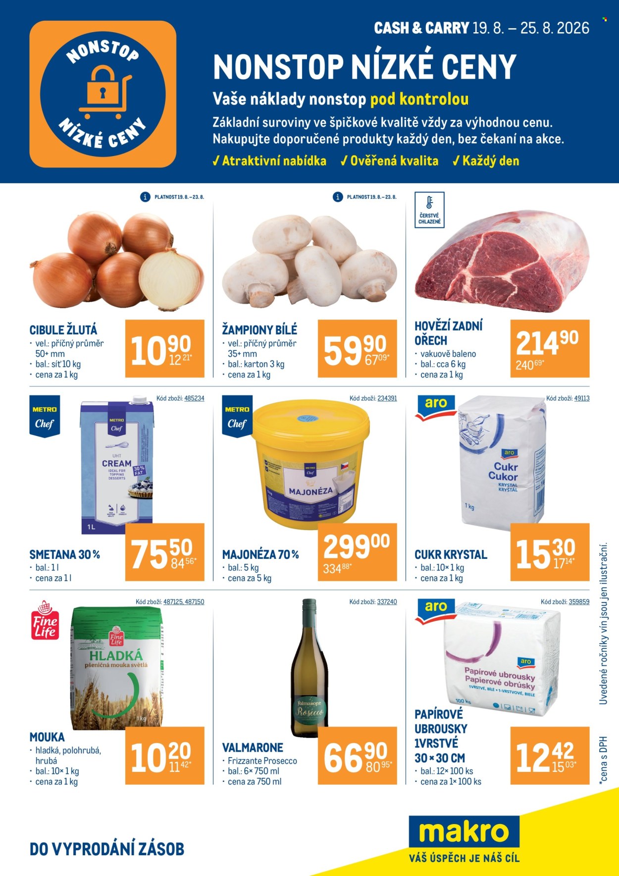 Leták MAKRO - 19. 8. 2026 - 25. 8. 2026. Strana 1