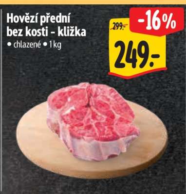 Hovězí přední bez kosti – kližka