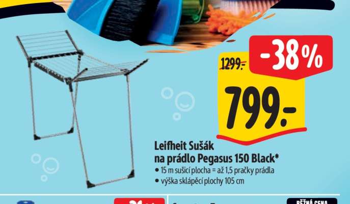 LEIFHEIT Sušák na prádlo Pegasus 150 Black