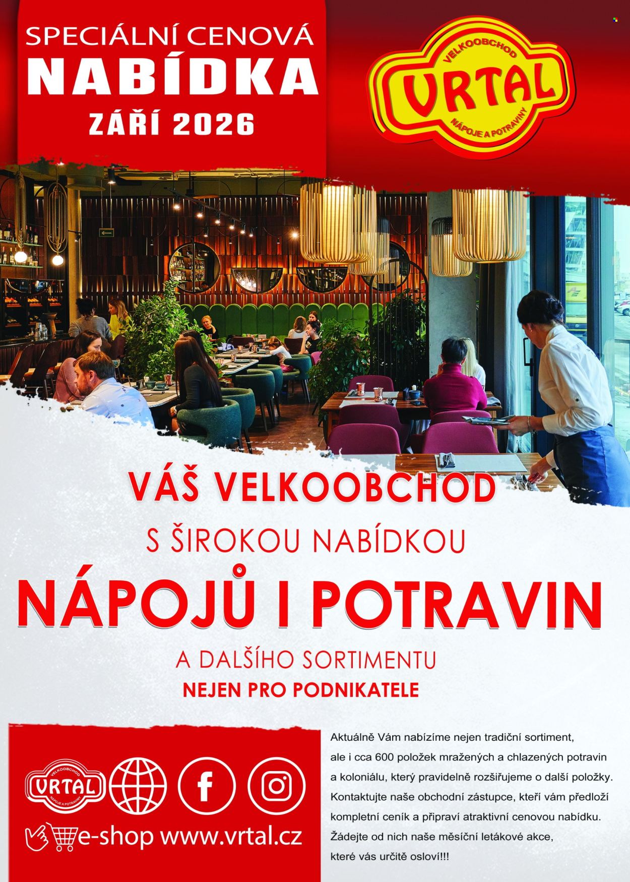Leták Vrtal - 1. 9. 2026 - 30. 9. 2026. Strana 1