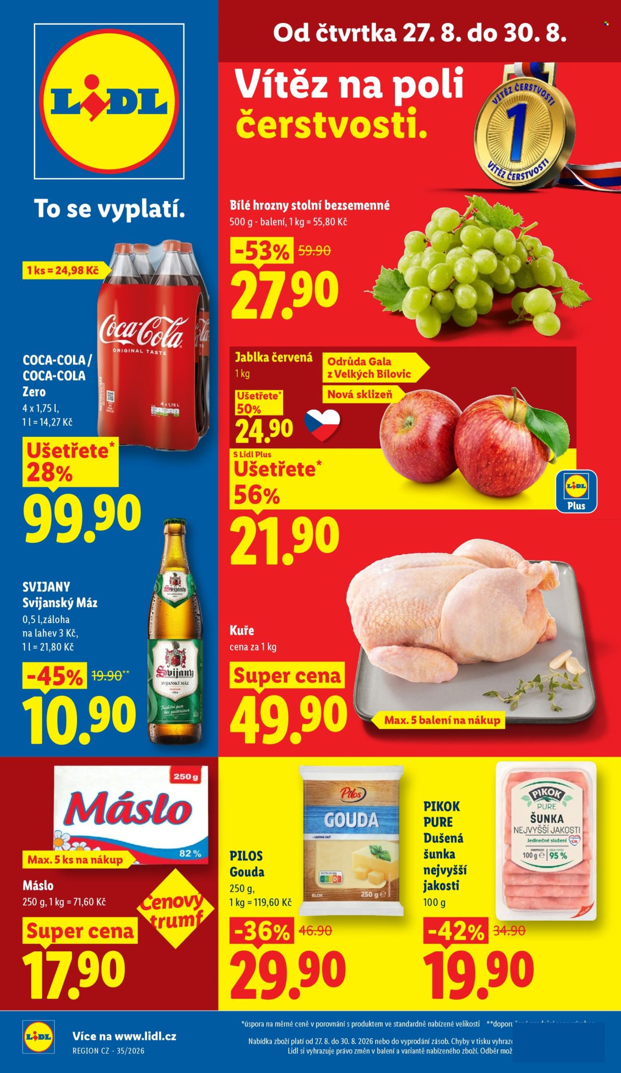 Leták Lidl - 27. 8. 2026 - 30. 8. 2026. Strana 1