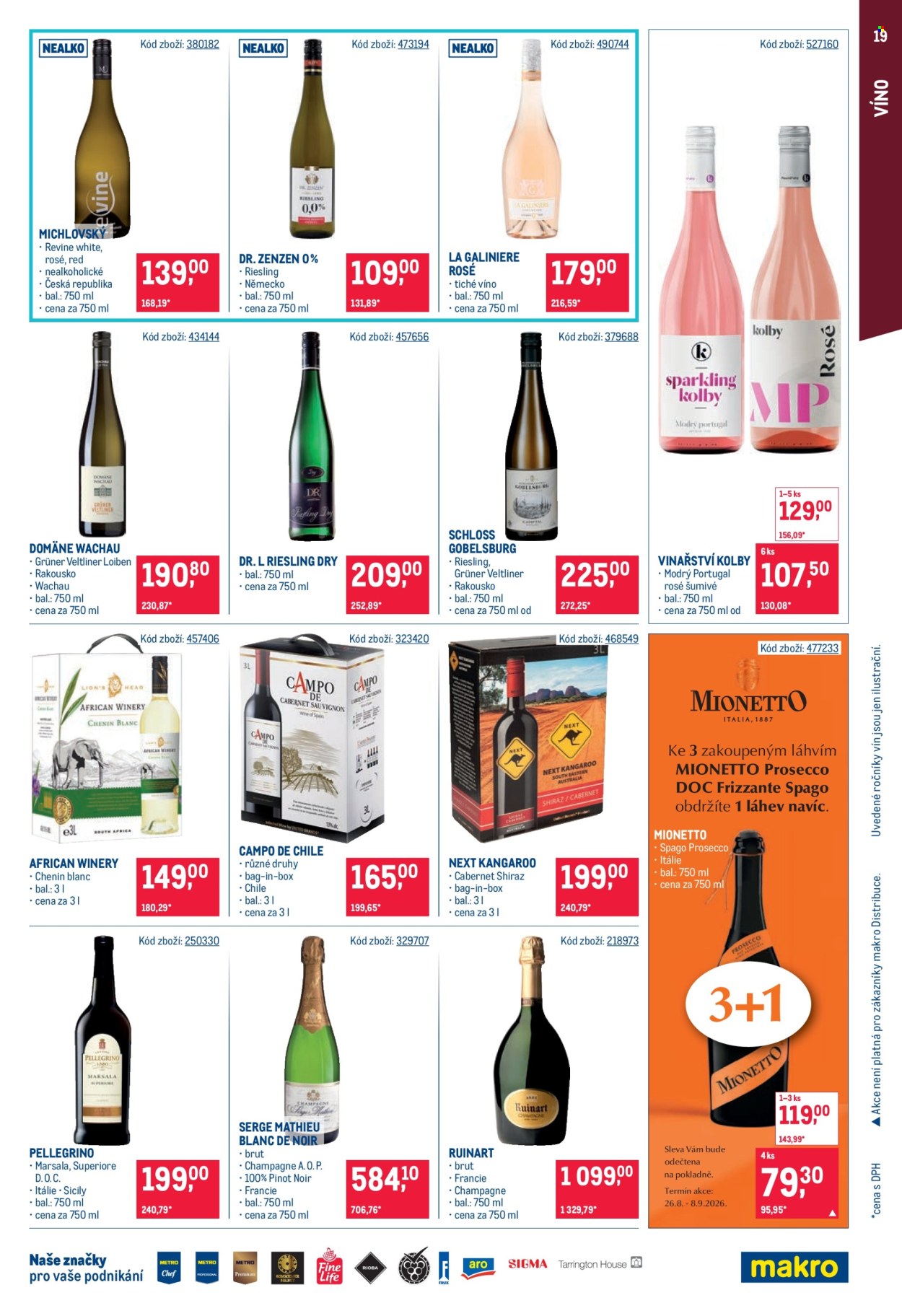 Leták MAKRO - 26. 8. 2026 - 8. 9. 2026. Strana 19