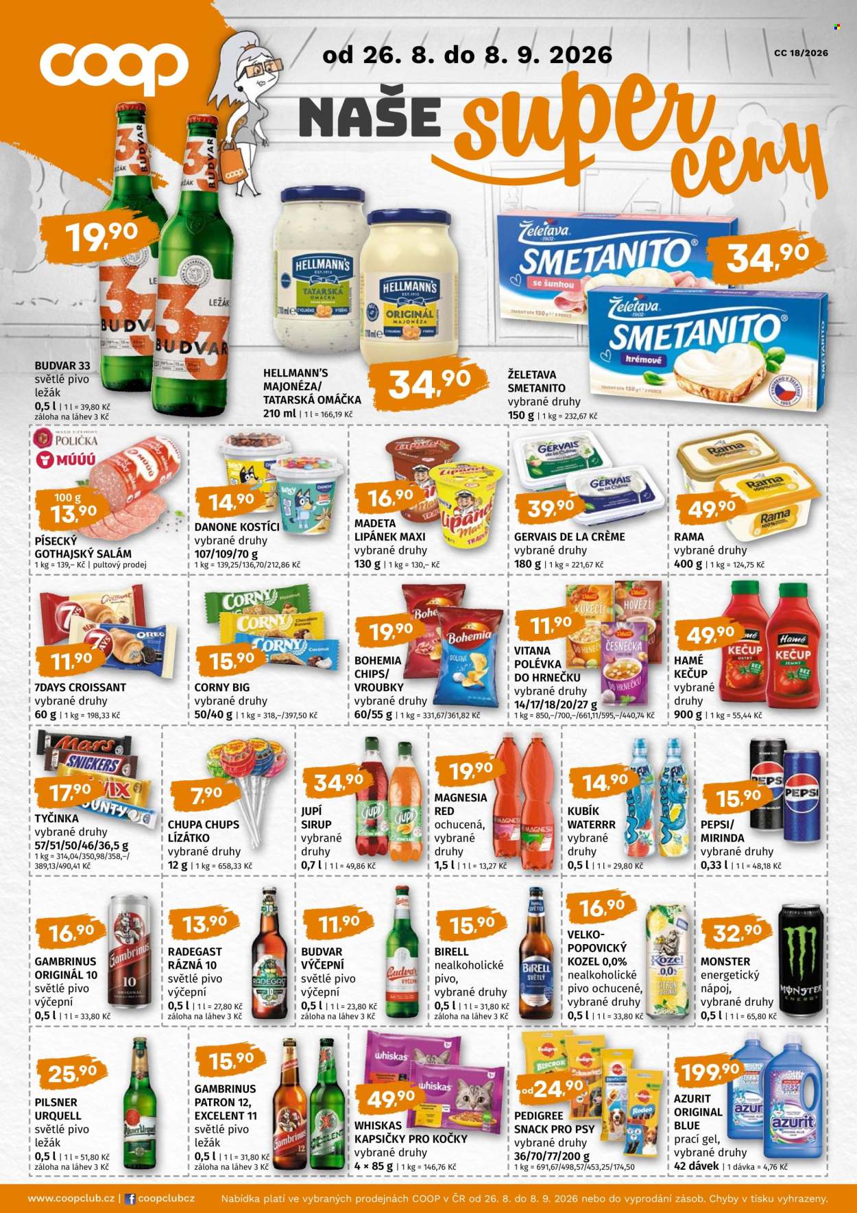 Leták TREFA coop - 26. 8. 2026 - 8. 9. 2026. Strana 1
