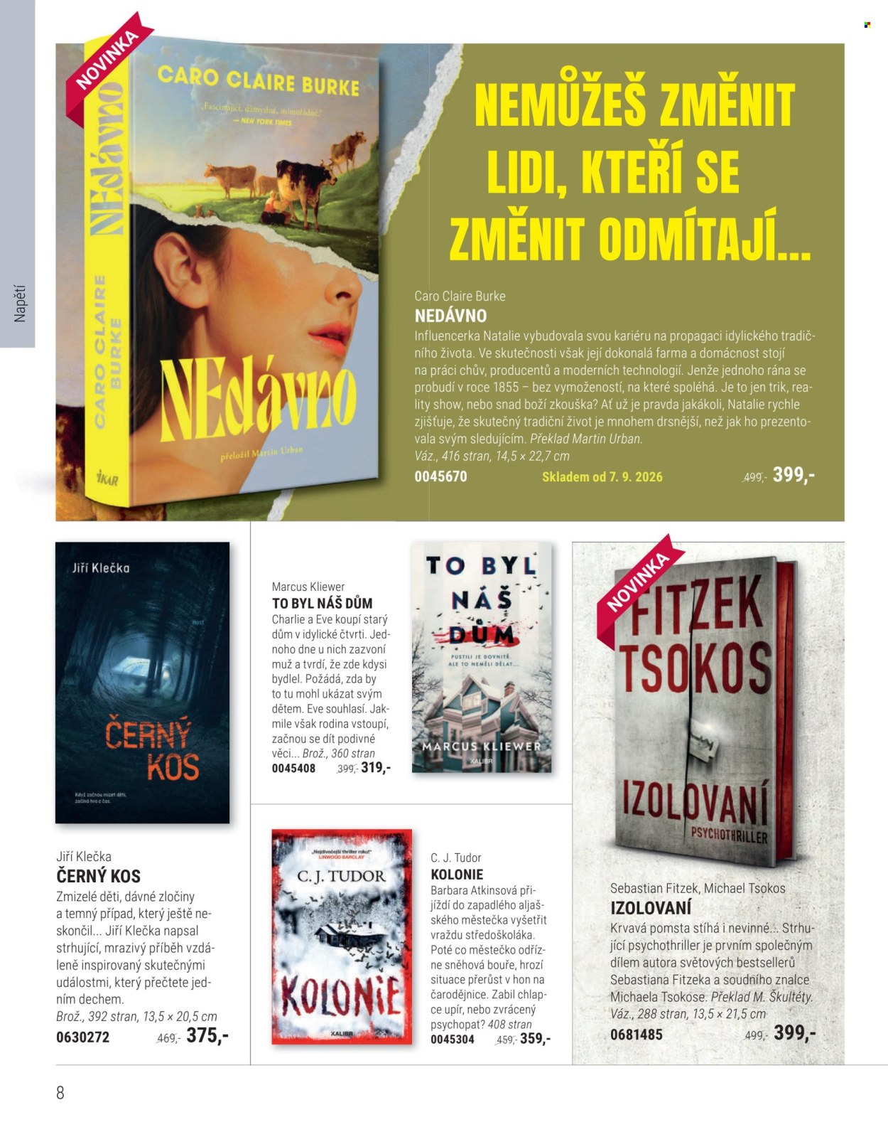 Leták Knižní klub - 1. 9. 2026 - 31. 10. 2026. Strana 8