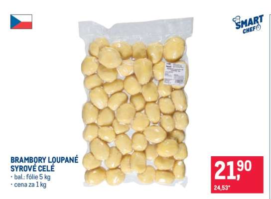 Brambory loupané syrové celé