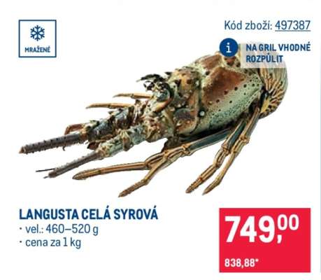 LANGUSTA CELÁ SYROVÁ