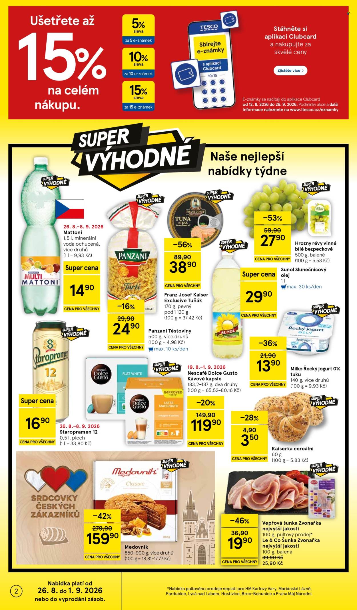 Leták TESCO - 26. 8. 2026 - 1. 9. 2026. Strana 2
