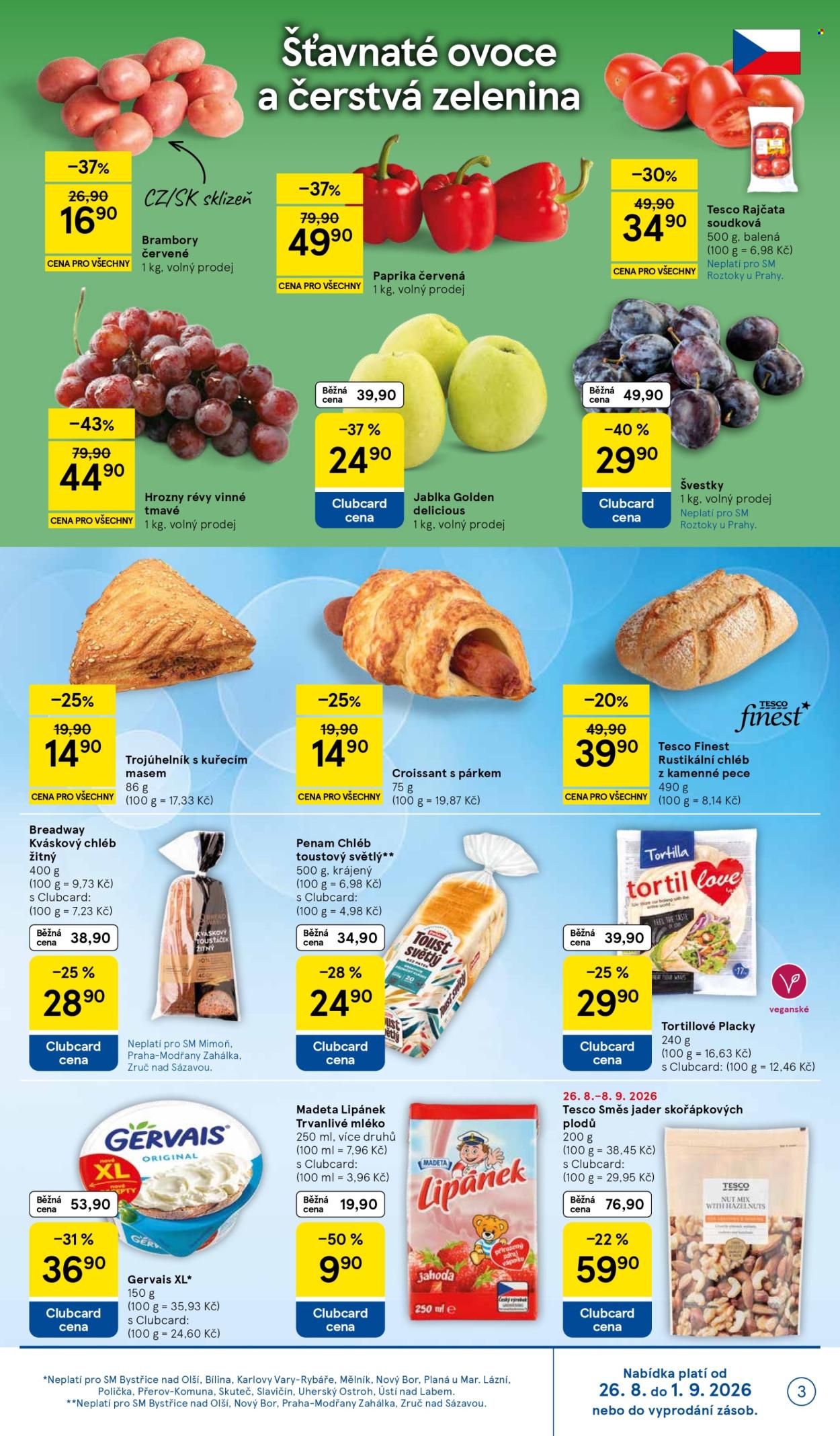 Leták TESCO supermarket - 26. 8. 2026 - 1. 9. 2026. Strana 3