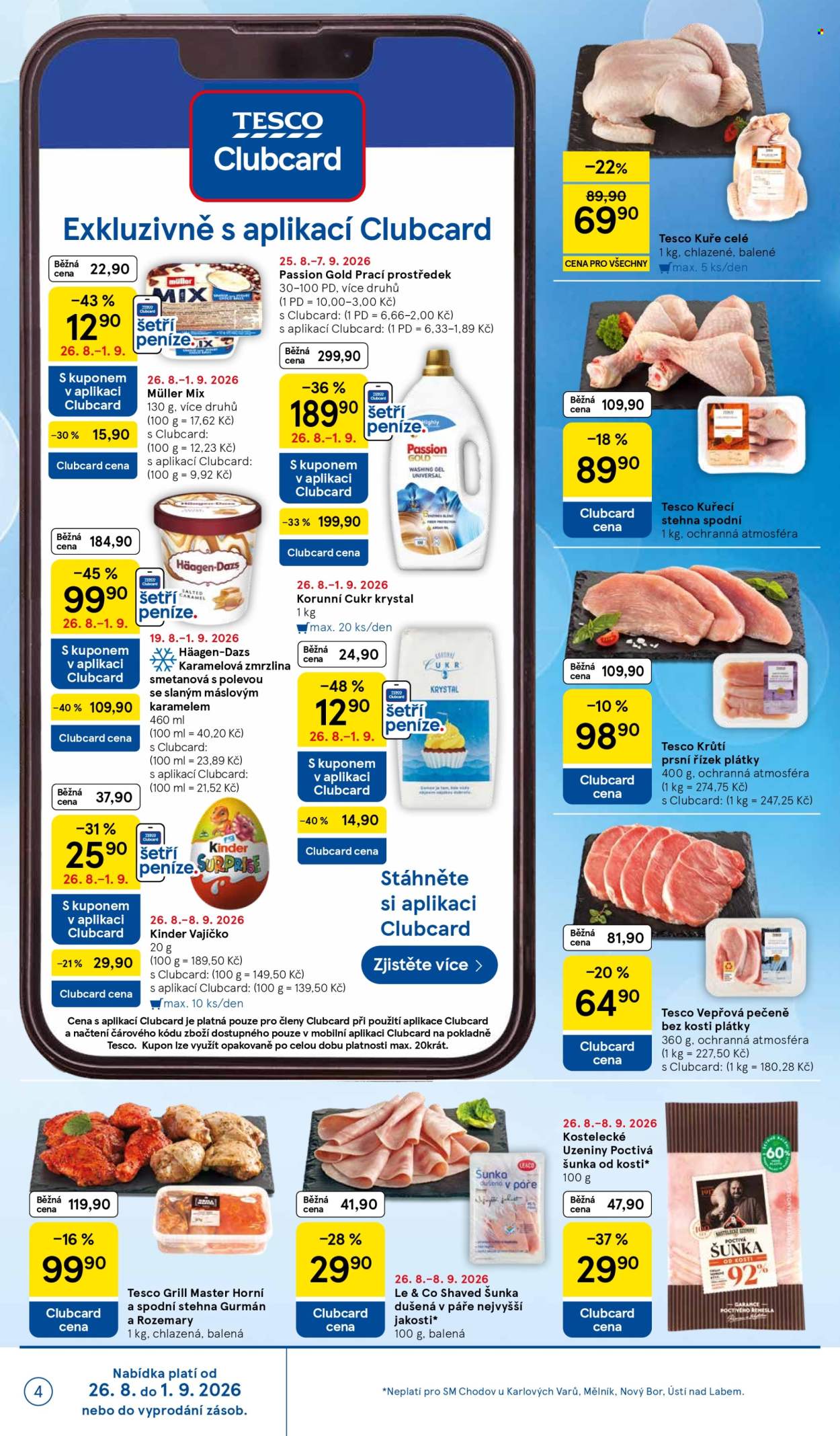 Leták TESCO supermarket - 26. 8. 2026 - 1. 9. 2026. Strana 4